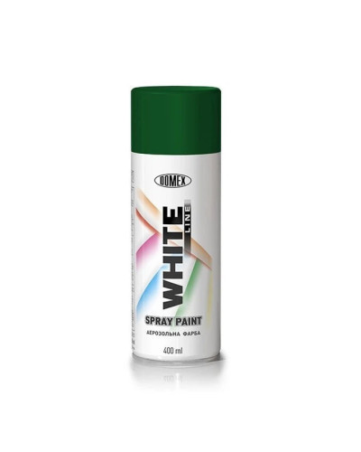 Аерозольний баллон DOMEX WHITE LINE темно-зелена RAL 6005 400 мл