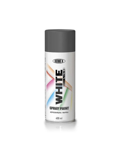 Аерозольний баллон DOMEX WHITE LINE темно-сіра RAL 7016 400 мл