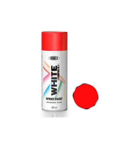 Аерозольний баллон DOMEX WHITE LINE червона RAL 3002 400 мл