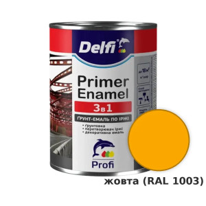 Грунт-емаль по іржі 3 в 1 DELFI жовта 0,9 кг