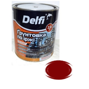 Грунтовка по іржі ПФ-010М Delfi червоно-коричнева 2,8 кг
