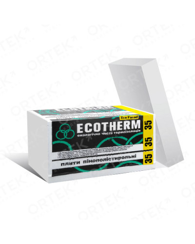 Пінопласт 35 Євробуд Ecotherm Еко Fasad, 100мм (1х0,5м) уп 6шт