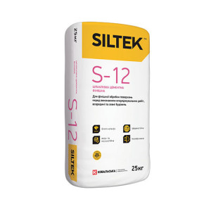 Шпаклівка цементно біла фінішна SILTEK S-12 (20кг) 