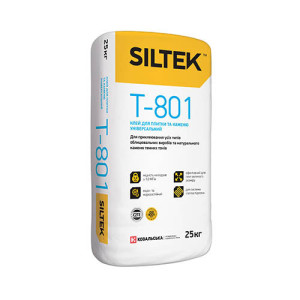 Клей універсальний для плитки та каменю Siltek  Т -  801, 25кг