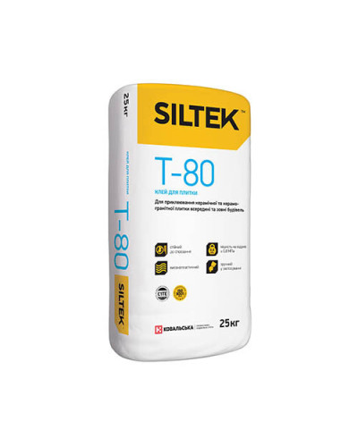 Клей Siltek T-80 для плитки, 25 кг