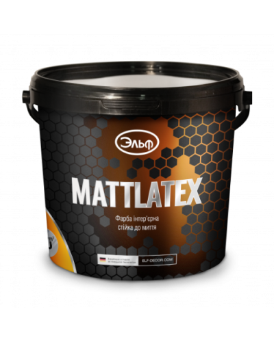 Фарба латексна миюча ЕЛЬФ MATTLATEX, 10 л