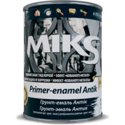 Грунт-емаль Miks color 3 в 1, антикорозійний, чорний, 0,75 л