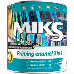 Грунт-емаль Miks color 3 в 1, зелений, 0,8 кг