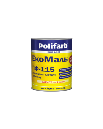 Емаль Polifarb EkoMal ExtraMal ПФ-115 глянець 0.9 кг