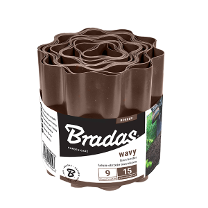 Бордюр Bradas хвилястий 9 мx20 см, коричневий