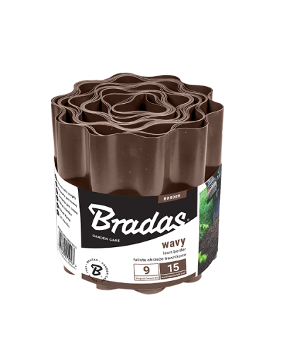 Бордюр Bradas хвилястий 9 мx20 см, коричневий