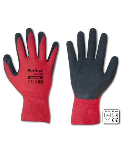 Перчатки защитные Bradas PERFECT GRIP RED латекс, размер 10