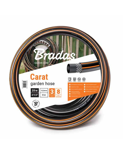 Шланг для полива Bradas CARAT 1/2", 20 м, муфта RS2100