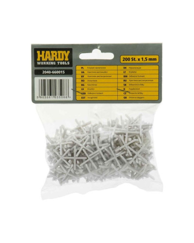 Хрестики для кахелю Hardy 1,5 мм, 200 шт