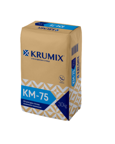 Штукатурка гіпсова машинного нанесення Krumix КМ-75, 30кг