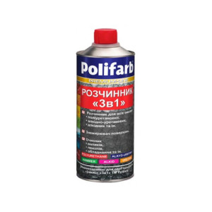 Розчинник Polifarb 3 в 1 прозорий 0.4 кг