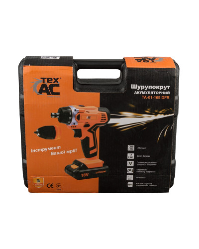 Шуруповерт TexAC ТА-01-169 DFR (18V)
