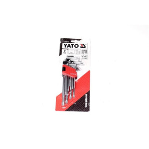 Ключі YATO ТОRХ, Т10-Т50 короткі з отвором, 9 шт
