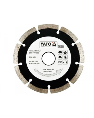 Диск алмазний відрізний YATO SEGMENT