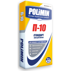 Клей для плитки Polimin П-10 Стандарт, 25кг