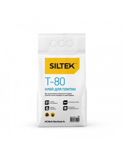 Клей для плитки SILTEK Т-80, 5кг