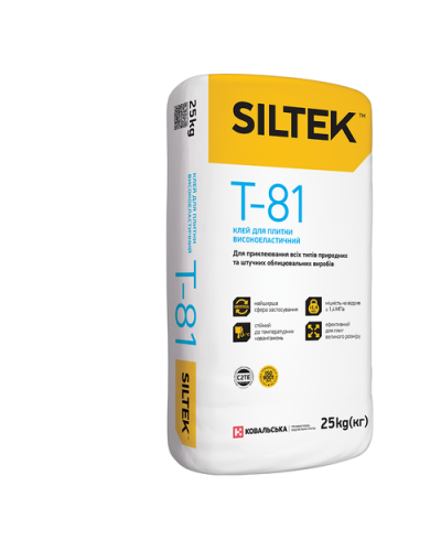 Клей для плитки високоеластичний Siltek T-81 (25 кг)