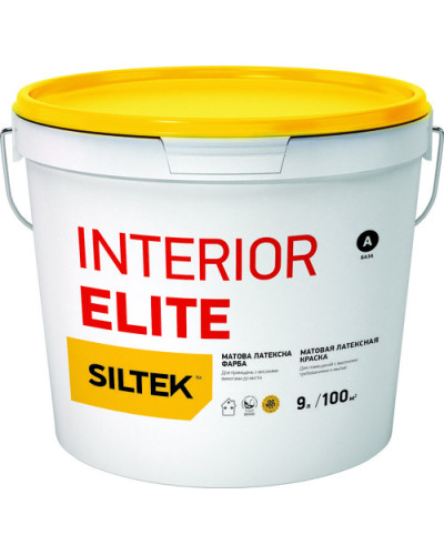 Фарба латексна матова преміум-класу SILTEK Interior Elite База А (9 л)