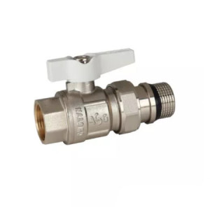Кран кульовий ASG+ 1/2 з американкой прямий метелик