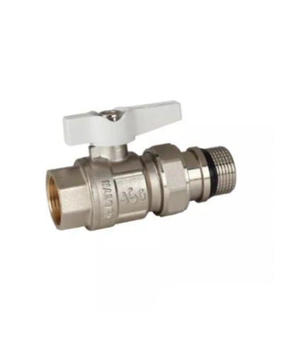 Кран кульовий ASG+ 3/4 з американкой прямий метелик