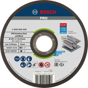 Відрізний круг Bosch PRO for INOX 125×1 мм 