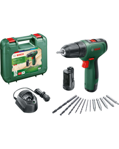 Аккумуляторная дрель-шуруповерт Bosch EasyDrill 1200 (2 акк.) + Набор сверл и бит