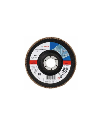 Пелюстковий шліфкруг Bosch  X431 Standard for Metal, 125 мм, K80 кут.