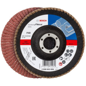 Пелюстковий шліфкруг Bosch X431 Standard for Metal, 125 мм, K40 кут.