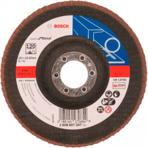 Пелюстковий шліфкруг Bosch X551 Expert for Metal 125 мм K120 кут.