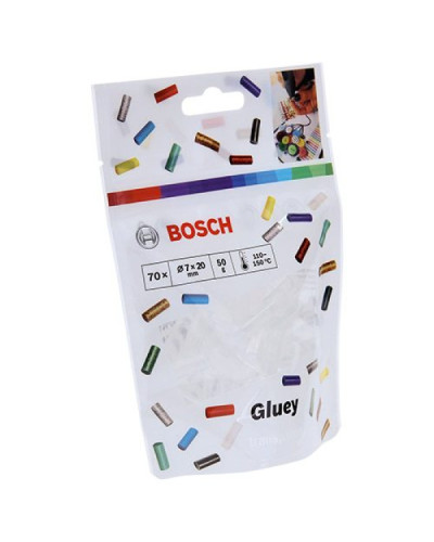 Клейові стрижні для Gluey 7x20 мм 70 шт. прозорі Bosch