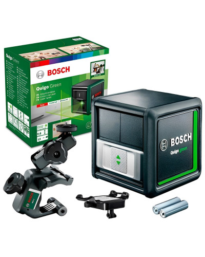 Лазерний нівелір Bosch Quigo Green з тримачем MM 2 та адаптером