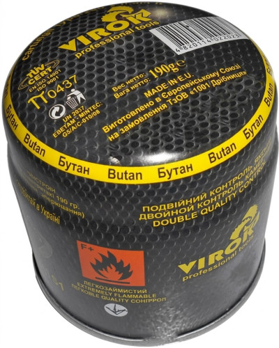 Баллончик газовый VIROK 1-разовый, тип 200,190г