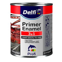 Грунт-емаль по іржі 3 в 1 Delfi сірий 2.8 кг