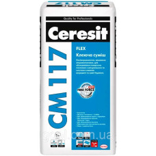 Клей для плитки CERESIT CM 117 White (мармуру та мозаїки ) 25кг