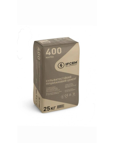 Цемент IFCEM M400  IV/B(P-V) 32,5R сірий (25кг) 