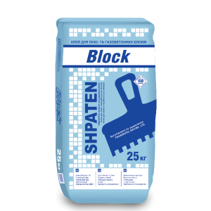 Клей для газобетонних та піноблоків Shpaten Blok, 25кг