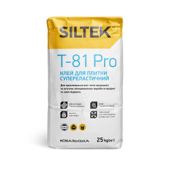 Siltek T-81 Pro Клей для плитки суперэластичный (25кг)