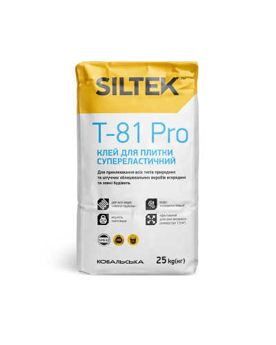Siltek T-81 Pro Клей для плитки суперэластичный (25кг)
